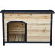 Hundehütte aus thermobehandeltem FSC-Holz 104x66x70cm für mittelgroße Hunde - Shelty Pet