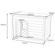 Hundehütte aus thermobehandeltem FSC-Holz 104x66x70cm für mittelgroße Hunde - Shelty Pet