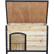 Hundehütte aus thermobehandeltem FSC-Holz 119x76x82cm für große Hunde - Shelty Pet