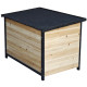 Hundehütte aus thermobehandeltem FSC-Holz 119x76x82cm für große Hunde - Shelty Pet