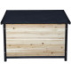 Hundehütte aus thermobehandeltem FSC-Holz 119x76x82cm für große Hunde - Shelty Pet