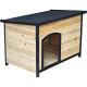 Hundehütte aus thermobehandeltem FSC-Holz 119x76x82cm für große Hunde - Shelty Pet