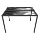 Pavillon mit Lamellendach aus Aluminium freistehend + motorisiert in Graphitschwarz 3x3m - mit Fernbedienung - X-METAL