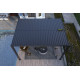 Pavillon mit Lamellendach aus Aluminium freistehend + motorisiert in Graphitschwarz 4x3m - mit Fernbedienung - X-METAL
