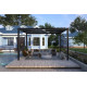 Pavillon mit Lamellendach aus Aluminium freistehend + motorisiert in Graphitschwarz 4x3m - mit Fernbedienung - X-METAL