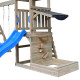 Spielplatz aus thermobehandeltem Holz SAGAZ mit 2 Schaukeln und 1 Rutsche - Abracadaprout