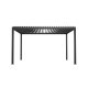 Pavillon mit Lamellendach aus Aluminium freistehend + motorisiert DOBLA mit doppelten Lamellen in Graphitschwarz 4x3m - X-METAL