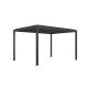 Pavillon mit Lamellendach aus Aluminium freistehend + motorisiert DOBLA mit doppelten Lamellen in Graphitschwarz 4x3m - X-METAL