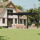 Pavillon mit Lamellendach aus Aluminium freistehend DOBLA mit doppelten Lamellen in Graphitschwarz 4x3m - X-METAL