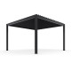Pavillon mit Lamellendach aus Aluminium freistehend DELUXE mit doppelten Lamellen in Graphitschwarz 4x4m Fernsteuerung X-METAL