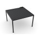 Pavillon mit Lamellendach aus Aluminium freistehend DELUXE mit doppelten Lamellen in Graphitschwarz 4x4m Fernsteuerung X-METAL