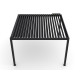 Pavillon mit Lamellendach aus Aluminium freistehend DELUXE mit doppelten Lamellen in Graphitschwarz 4x4m Fernsteuerung X-METAL