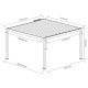 Pavillon mit Lamellendach aus Aluminium freistehend DELUXE mit doppelten Lamellen in Graphitschwarz 4x4m Fernsteuerung X-METAL