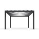 Pavillon mit Lamellendach aus Aluminium freistehend DELUXE mit doppelten Lamellen in Graphitschwarz 3,5x5m Fernsteuerung X-METAL