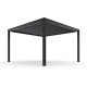 Pavillon mit Lamellendach aus Aluminium freistehend DELUXE mit doppelten Lamellen in Graphitschwarz 3,5x5m Fernsteuerung X-METAL