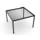 Pavillon mit Lamellendach aus Aluminium freistehend DELUXE mit doppelten Lamellen in Graphitschwarz 3,5x5m Fernsteuerung X-METAL