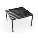 Pavillon mit Lamellendach aus Aluminium freistehend DELUXE mit doppelten Lamellen in Graphitschwarz 3,5x5m Fernsteuerung X-METAL