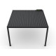 Pavillon mit Lamellendach aus Aluminium freistehend DELUXE mit doppelten Lamellen in Graphitschwarz 3,5x5m Fernsteuerung X-METAL