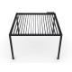 Pavillon mit Lamellendach aus Aluminium freistehend DELUXE mit doppelten Lamellen in Graphitschwarz 3,5x5m Fernsteuerung X-METAL