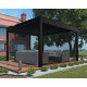 Pavillon mit Lamellendach aus Aluminium freistehend DELUXE mit doppelten Lamellen in Graphitschwarz 3,5x5m Fernsteuerung X-METAL