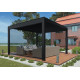 Pavillon mit Lamellendach aus Aluminium freistehend DELUXE mit doppelten Lamellen in Graphitschwarz 3,5x5m Fernsteuerung X-METAL