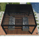 Pavillon mit Lamellendach aus Aluminium freistehend DELUXE mit doppelten Lamellen in Graphitschwarz 3,5x5m Fernsteuerung X-METAL