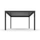 Pavillon mit Lamellendach aus Aluminium freistehend DELUXE mit doppelten Lamellen in Graphitschwarz 3,5x5m Fernsteuerung X-METAL