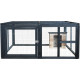 Schildkrötengehege aus thermobehandeltem FSC-Holz 120x110x50cm + Unterstand - Shelty Pet