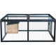 Schildkrötengehege aus thermobehandeltem FSC-Holz 120x110x50cm + Unterstand - Shelty Pet