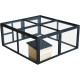 Schildkrötengehege aus thermobehandeltem FSC-Holz 120x110x50cm + Unterstand - Shelty Pet