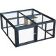 Schildkrötengehege aus thermobehandeltem FSC-Holz 120x110x50cm + Unterstand - Shelty Pet