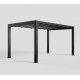 Pavillon mit motorisiertem, einziehbarem Tuch aus Aluminium in Graphitschwarz, freistehend 3x4m - X-METAL