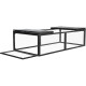 Kleintierstall mit Gitterstruktur aus thermobehandeltem FSC-Holz 180x90x48cm - Shelty Pet