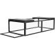 Kleintierstall mit Gitterstruktur aus thermobehandeltem FSC-Holz 180x90x48cm - Shelty Pet