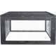 Kleintierstall mit Gitterstruktur aus thermobehandeltem FSC-Holz 180x90x48cm - Shelty Pet