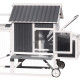Hühnerstall aus thermobehandeltem FSC-Holz 224x81x107cm mit PVC-Dach für 4 bis 6 Hühner - Shelty Pet