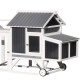 Hühnerstall aus thermobehandeltem FSC-Holz 224x81x107cm mit PVC-Dach für 4 bis 6 Hühner - Shelty Pet