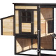 Hühnerstall aus thermobehandeltem FSC-Holz 200x75,5x103cm mit Bitumen-Dach für 4 bis 5 Hühner - Shelty Pet