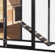 Hühnerstall aus thermobehandeltem FSC-Holz 200x75,5x103cm mit Bitumen-Dach für 4 bis 5 Hühner - Shelty Pet