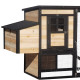 Hühnerstall aus thermobehandeltem FSC-Holz 200x75,5x103cm mit Bitumen-Dach für 4 bis 5 Hühner - Shelty Pet