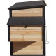 Hühnerstall aus thermobehandeltem FSC-Holz 200x75,5x103cm mit Bitumen-Dach für 4 bis 5 Hühner - Shelty Pet