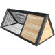 Kleintierstall aus wärmebehandeltem FSC-Holz mit Freilaufgehege 116x53x92cm - Dreieck - Shelty Pet