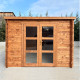 Gartenhaus mit Pultdach 9m² PENTY BIS - 40mm Holzbohlen vorbehandelt - Gardy Shelter