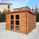 Gartenhaus mit Pultdach 9m² PENTY BIS - 40mm Holzbohlen vorbehandelt - Gardy Shelter