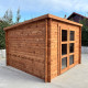 Gartenhaus mit Pultdach 9m² PENTY BIS - 40mm Holzbohlen vorbehandelt - Gardy Shelter