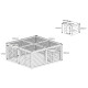 Schildkrötengehege aus thermobehandeltem FSC-Holz 120x110x50cm + Unterstand - Shelty Pet