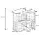 Outdoor Kleintierstall aus thermobehandeltem FSC-Holz 101x55x100cm - Shelty Pet