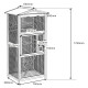 Außen- oder Innenvoliere aus thermobehandeltem FSC-Holz 89x65x176cm - Shelty Pet