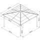 Pavillon 360x360cm aus anthrazitem Alu und Polycarbonat - X-METAL