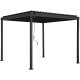 Pavillon mit Lamellendach STEEL aus verzinktem Stahl freistehend in Anthrazit 3x3m - X-METAL
